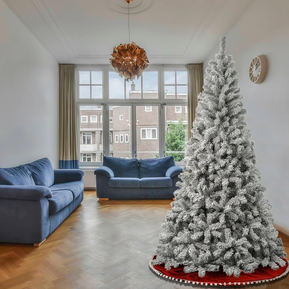 National Tree 7.5ft Acacia Flocked Christmas Tree
