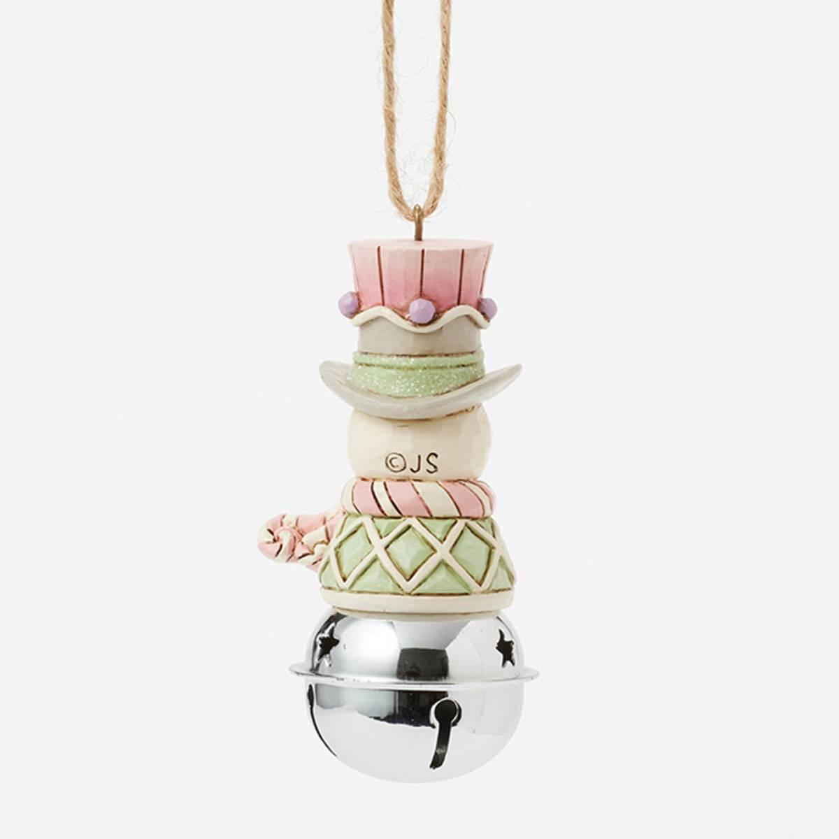 Jim Shore Heartwood Sweets Snowman Bell Christmas Ornament
