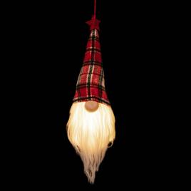Northlight Seasonal 9in. LED Red Plaid Gnome Christmas Ornament