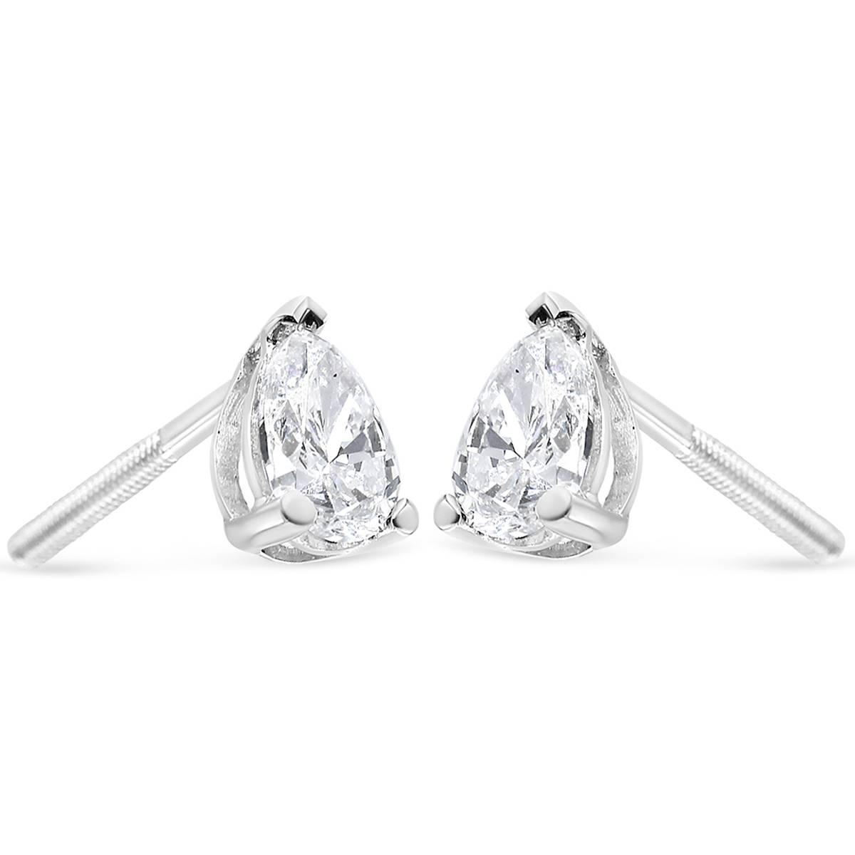 Haus of Brilliance 1ctw. Lab Grown Diamond Pear Stud Earrings