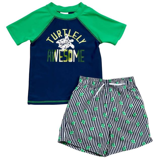 Toddler Boy Floatimini® 2pc. Turtlely Awesome Rash Guard Swim Set