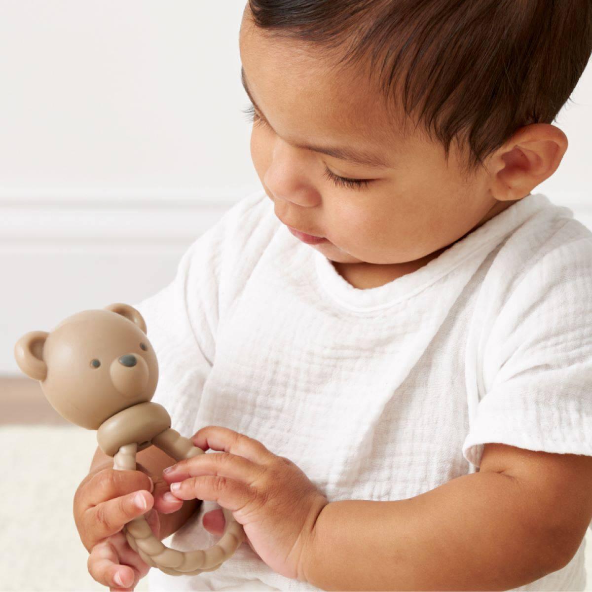 Itzy Ritzy Bear Silicone Teether Rattle