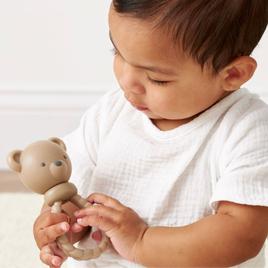 Itzy Ritzy Bear Silicone Teether Rattle