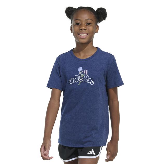 Girls (7-16) adidas® Short Sleeve Heather Bouquet Regular Fit Tee