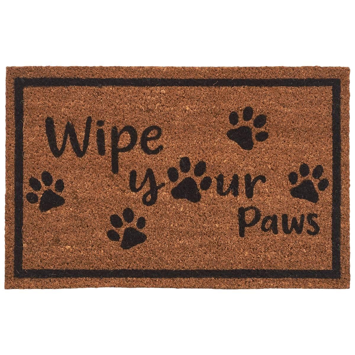 Wipe Your Paws PVC Backed Natural Coir Mat