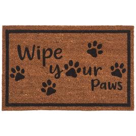 Wipe Your Paws PVC Backed Natural Coir Mat