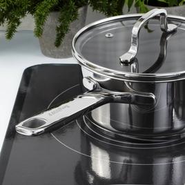 BergHOFF Helix Stainless Steel 1.6qt. Saucepan w/ Glass Lid