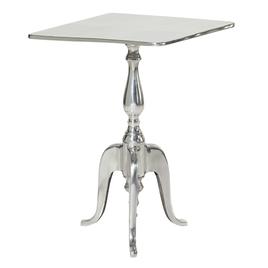 9th & Pike(R) Silver Aluminum Tapered Accent Table