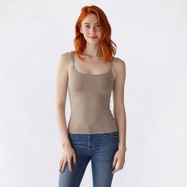 Juniors No Comment Spaghetti Strap Tank Top w/ Mold Cup