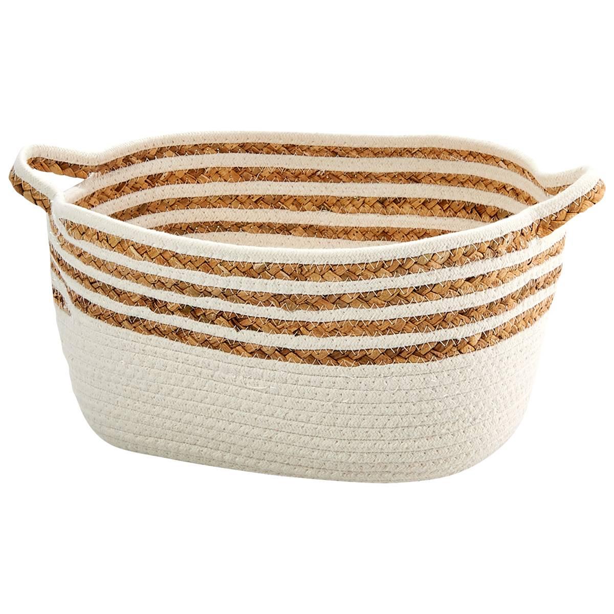 Heritage Medium Stripe Rope Hyacinth Shelf Tote