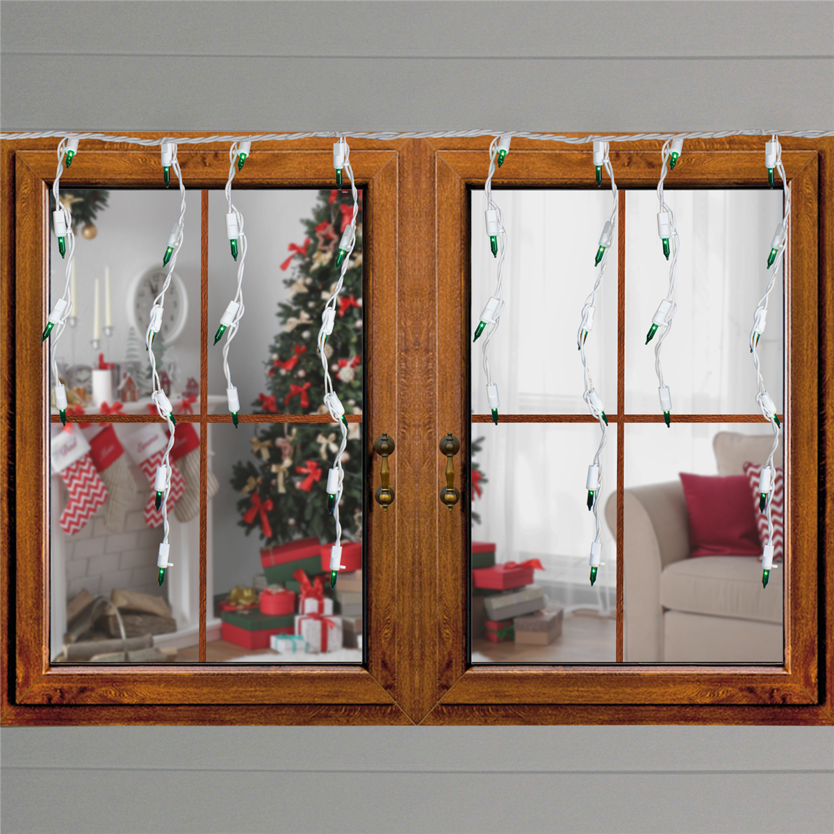 Northlight 3.5ft. Green Mini Icicle 100ct. Christmas Lights