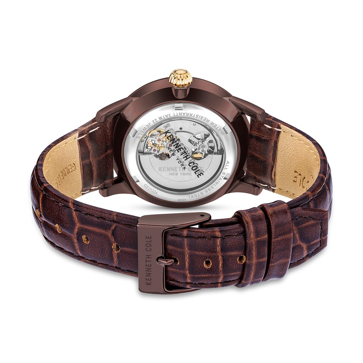 Mens Kenneth Cole® Skeleton Automatic Watch - KCWGE2122404