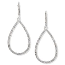 You're Invited Silver-Tone Pave Crystal Teardrop Earrings