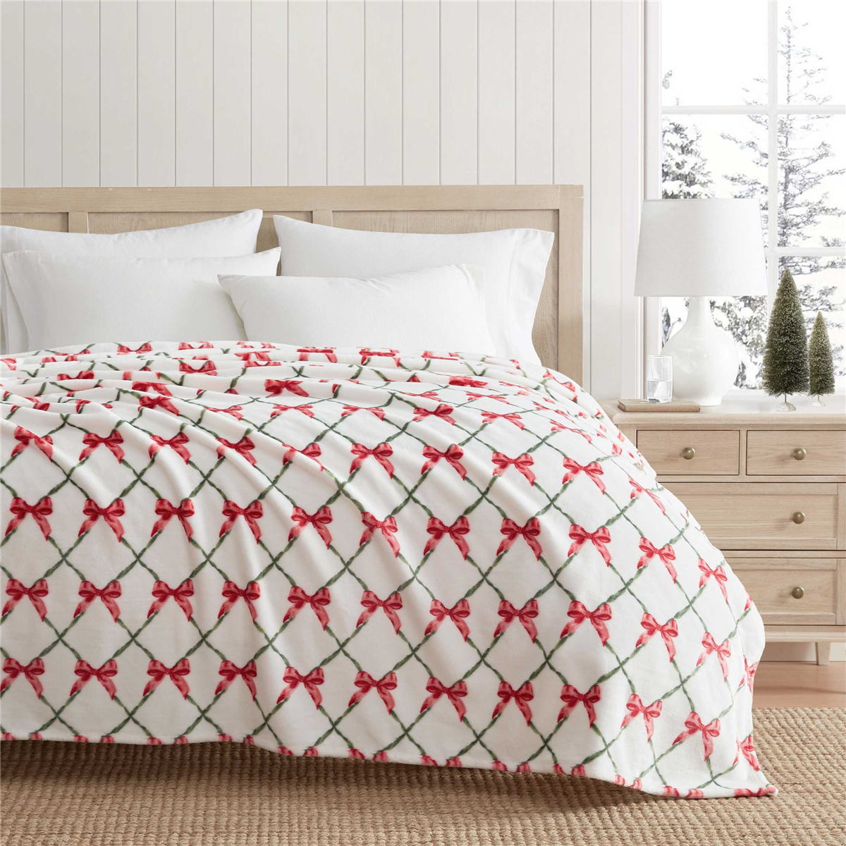 Martha Stewart Emmas Bow Throw Blanket