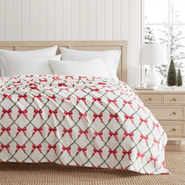 Martha Stewart Emmas Bow Throw Blanket