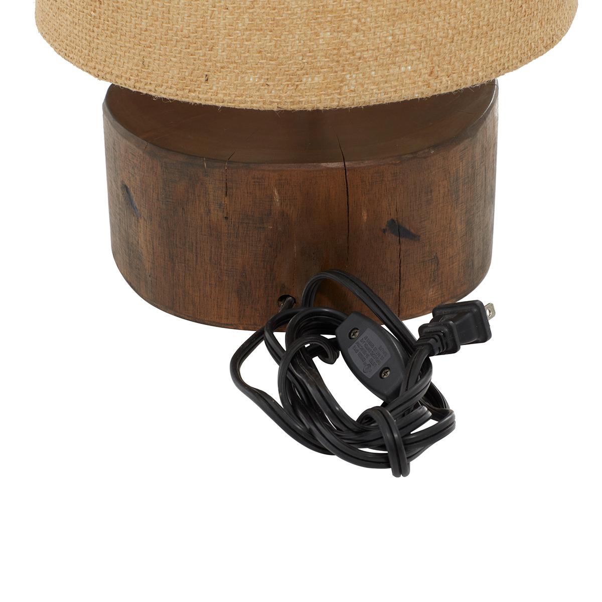 9th & Pike® Brown Wood Rustic Table Lamp