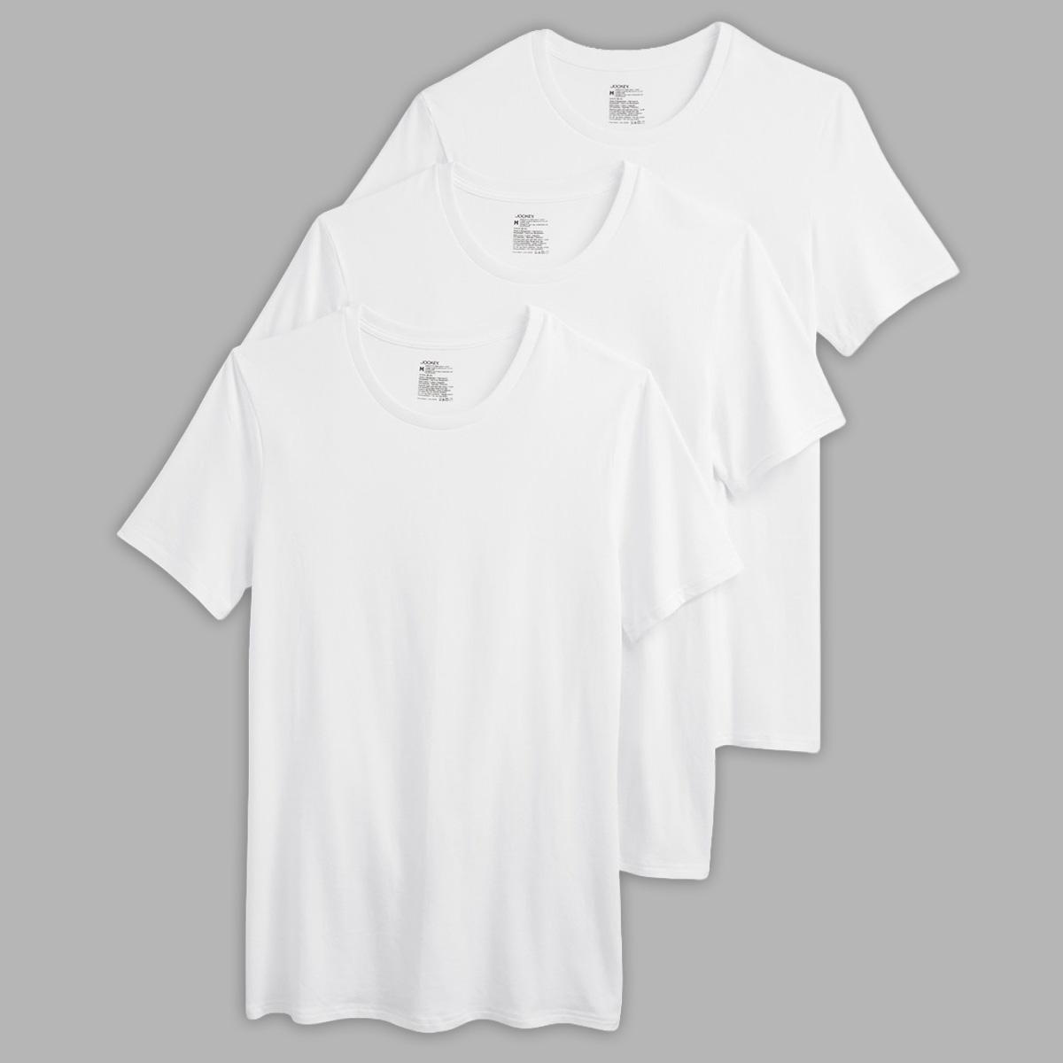 Mens Jockey® 3pk. Smoothing Crew Neck Undershirt
