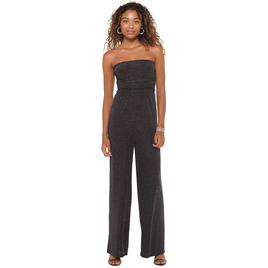 Juniors Madden Girl Lurex Knit Ruched V-Waist Tube Jumpsuit