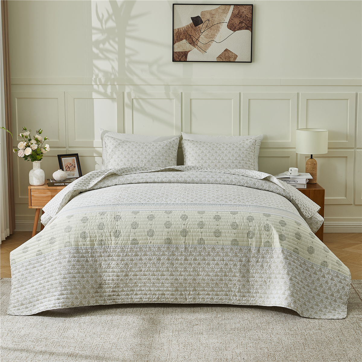 Patina Vie Maison Vintage Floral Elara Quilt Set