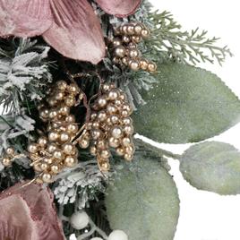 Northlight Seasonal 24in. Floral Frosted Pine Christmas Wreath