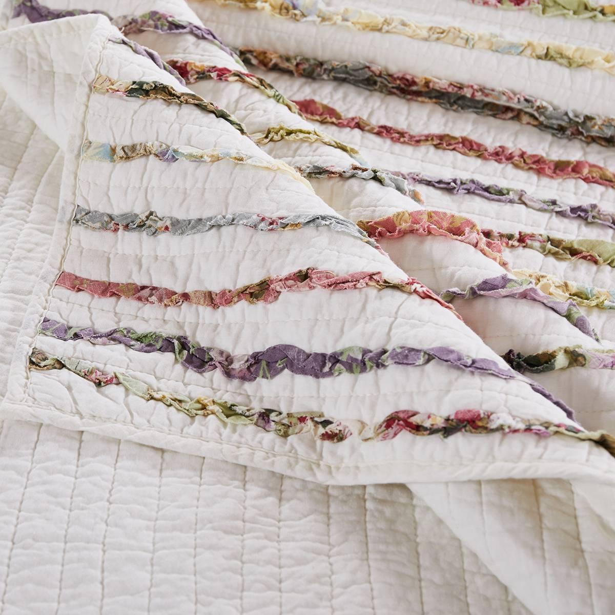 Greenland Home Fashions™ Bella Ruffle Reversible Quilted Throw