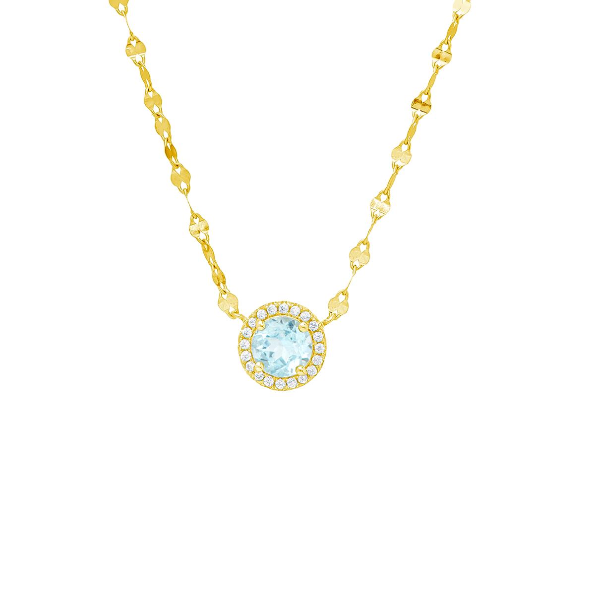 Gianni Argento 14kt. Gold Over Sterling Halo Pendant Necklace