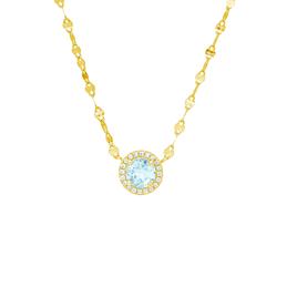 Gianni Argento 14kt. Gold Over Sterling Halo Pendant Necklace