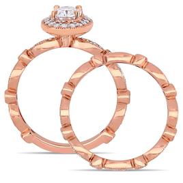 Diamond Classics™ 10kt. Rose Gold Oval Infinity Bridal Ring Set