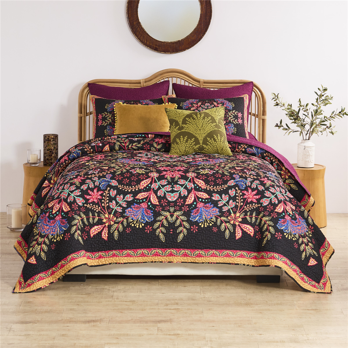 Greenland Home Fashions™ Jessa Ornate Botannical Quilt Set