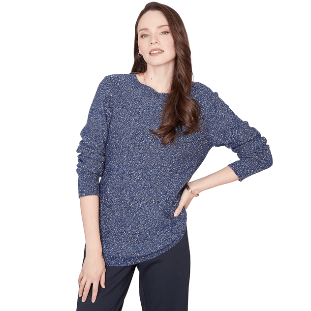Womens Skye’s the Limit Cozy Up Long Sleeve Speckled Sweater