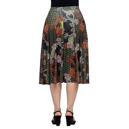 Womens 24/7 Comfort Apparel Green Paisley Pocket Midi Skirt