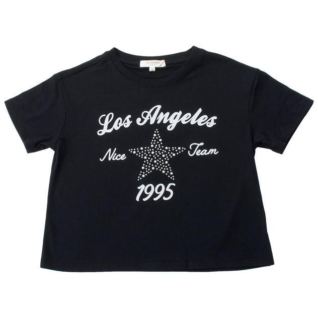 Girls (7-16) No Comment Short Sleeve LA Star Rhinestone Tee