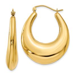 Gold Classics(tm) 16mm. 14kt. Gold Polished Hoop Earrings