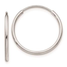 Gold Classics(tm) 10kt. White Gold 20mm Endless Hoop Earrings