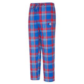 Mens College Concepts 76ers Plaid Flannel Lounge Pants