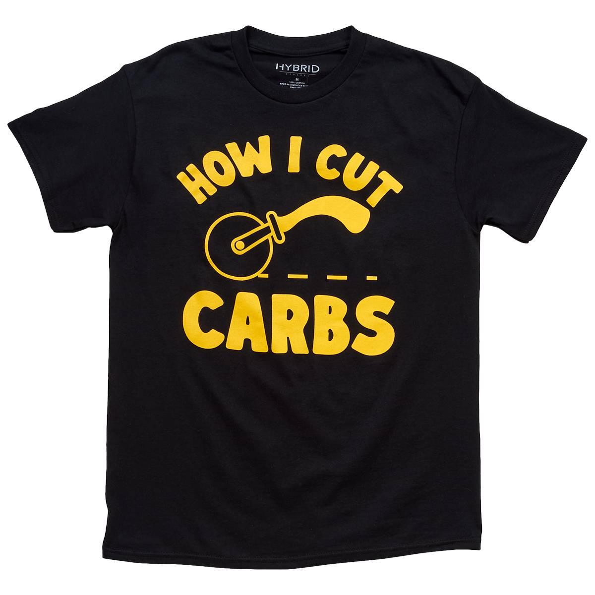 Young Mens Hybrid Promotions Cut Carbs Short Sleeve Graphic Tee