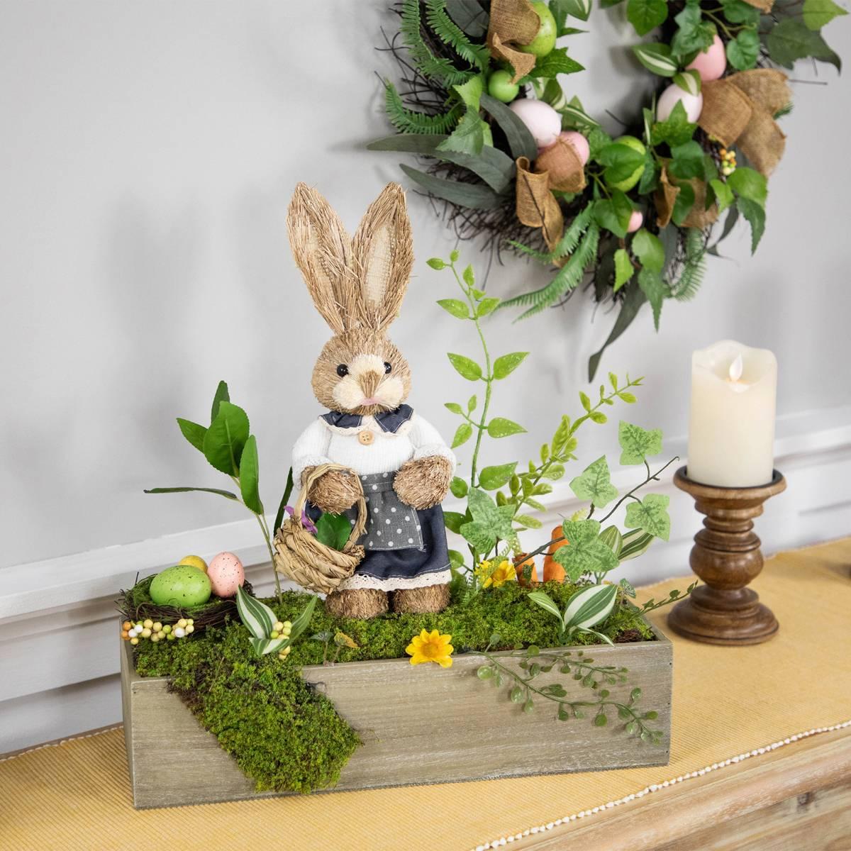 Northlight Seasonal Boxed Garden w/ Bunny Easter Decor