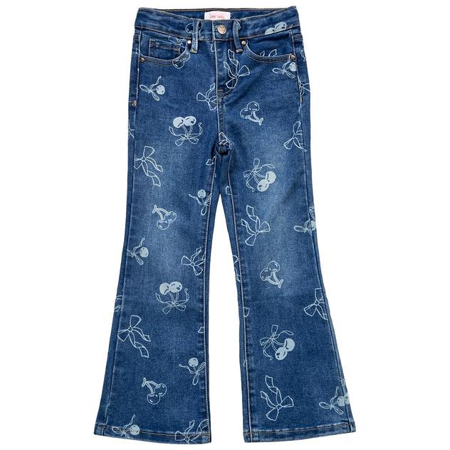 Girls (4-6x) YMI® 5 Pocket Cherry Bow  Flare Jeans