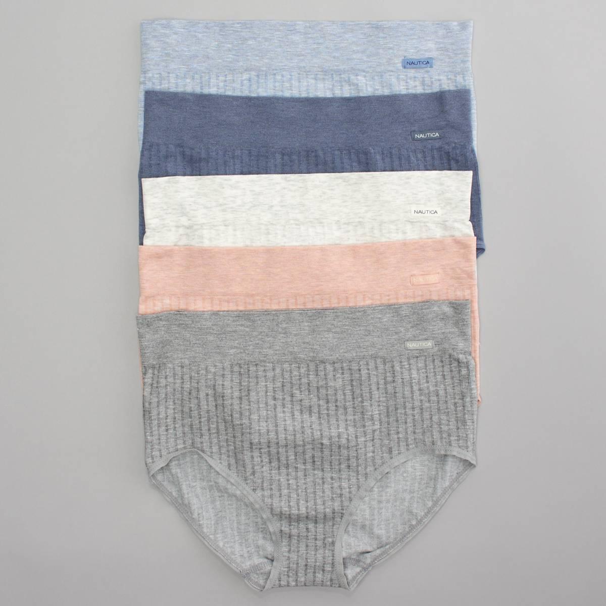 Womens Nautica 5pk. Ribbed Seamless Brief Panties  NT5835-5PKP