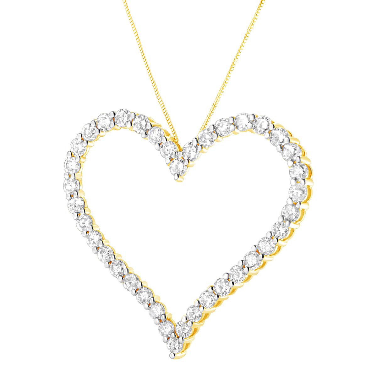 Diamond Classics™ 3ctw. Diamond Open Heart Pendant