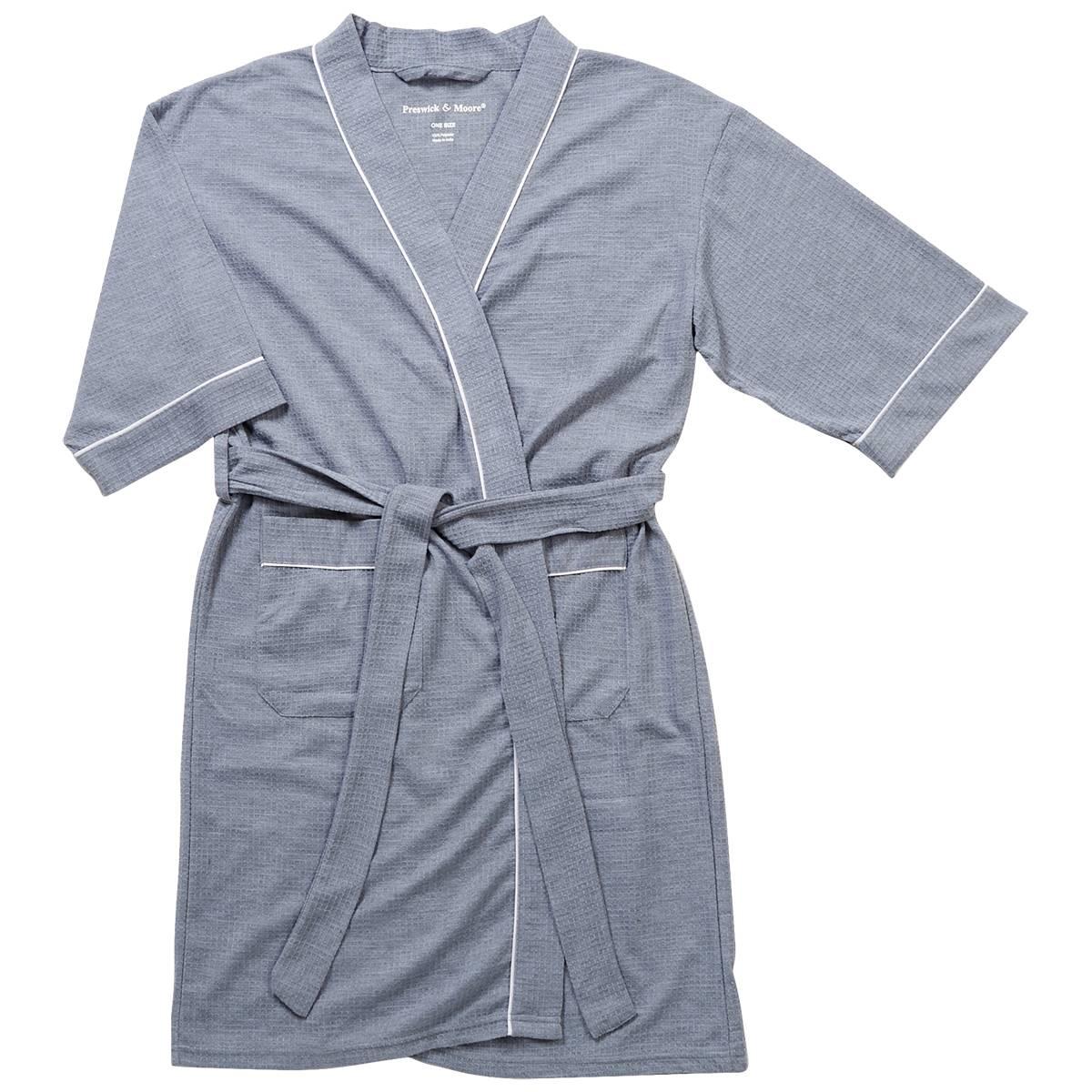 Mens Preswick & Moore(R) Solid Windowpane Robe
