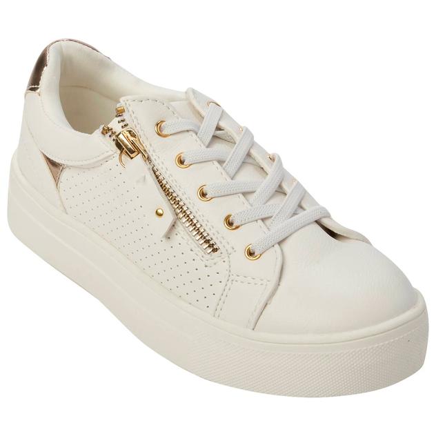 Big Girls Mia Jilie Metallic Fashion Sneakers with Zippers