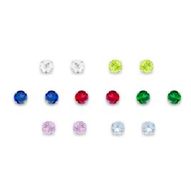 Gianni Argento 7pc. Sterling Silver Stud Earrings Set