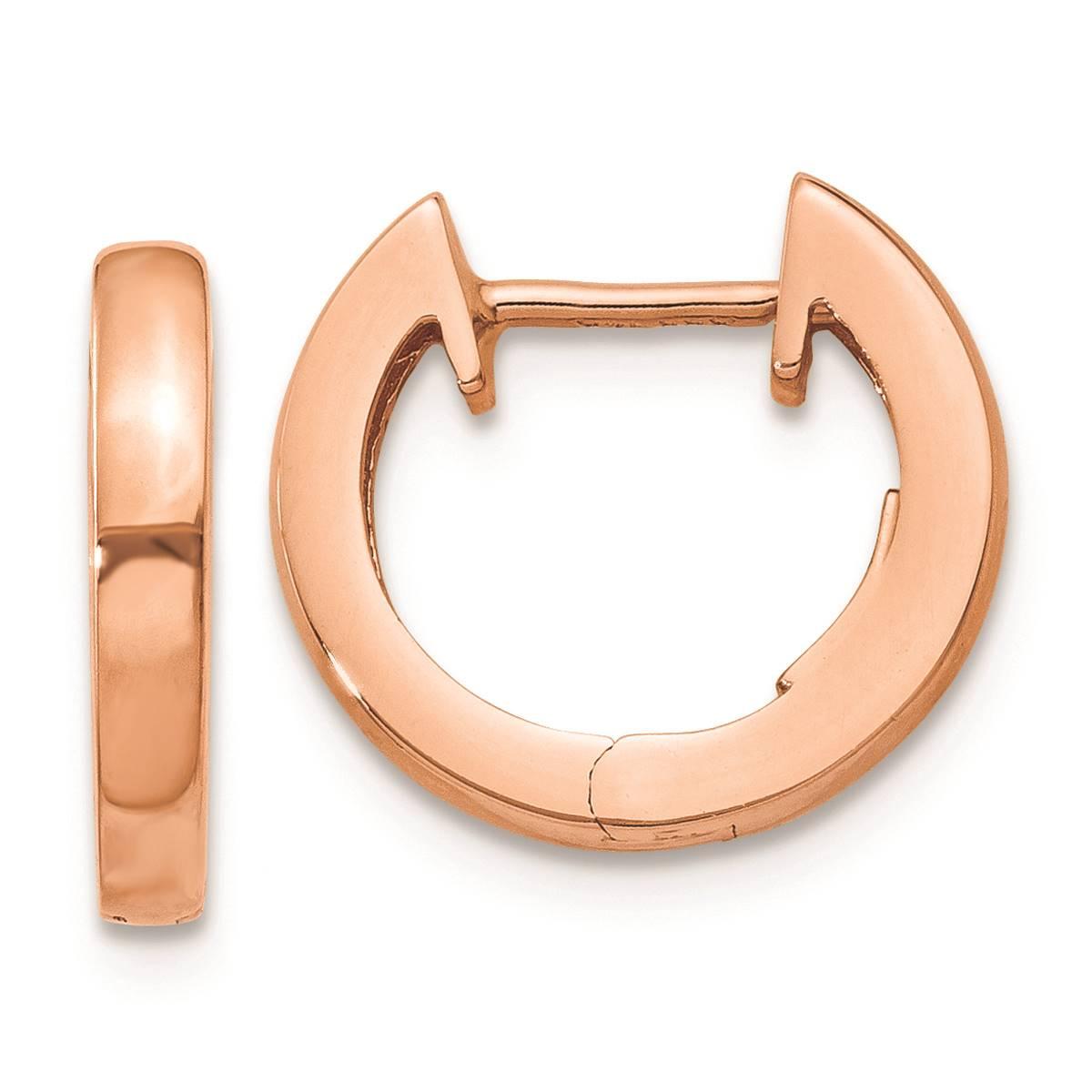 Gold Classics(tm) 14kt. Rose Gold Hoop Earrings