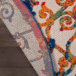 Nourison Aloha Scroll Contemporary Round Rug