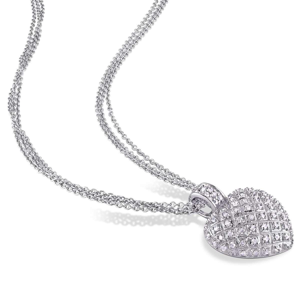 Diamond Classics™ Sterling Silver Diamond Heart Necklace