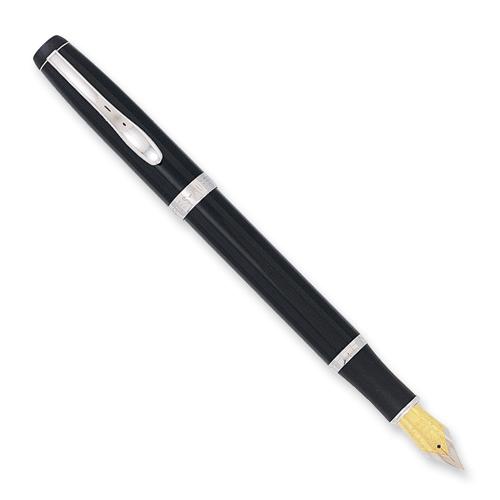Charles Hubert Silver-Tone & Black Fountain Pen