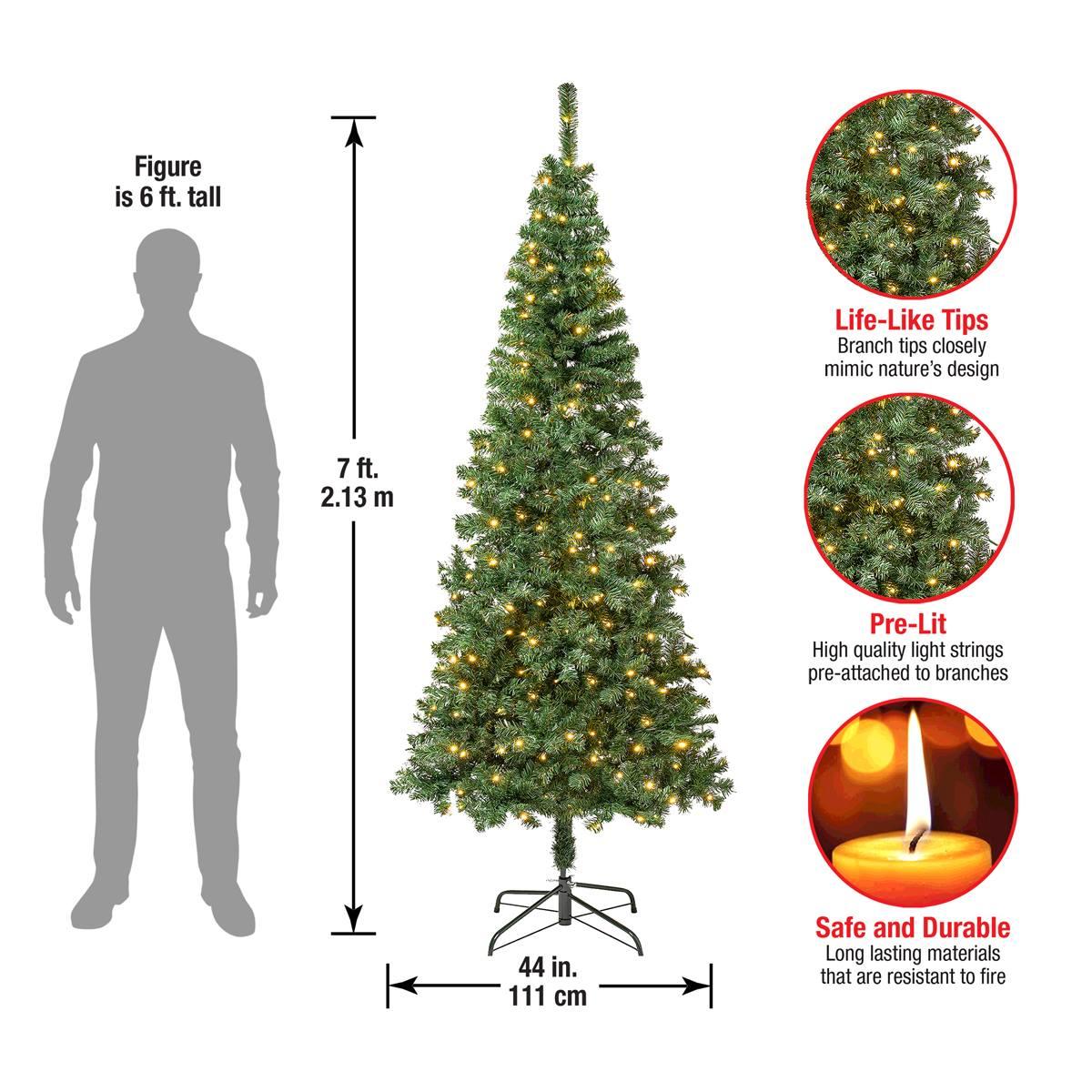 National Tree 7.5ft. Linden Spruce Pre-Lit Wrapped Christmas Tree