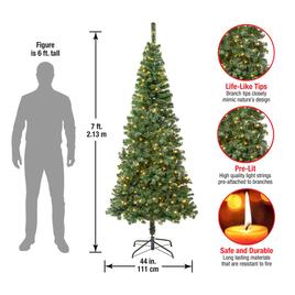 National Tree 7.5ft. Linden Spruce Pre-Lit Wrapped Christmas Tree