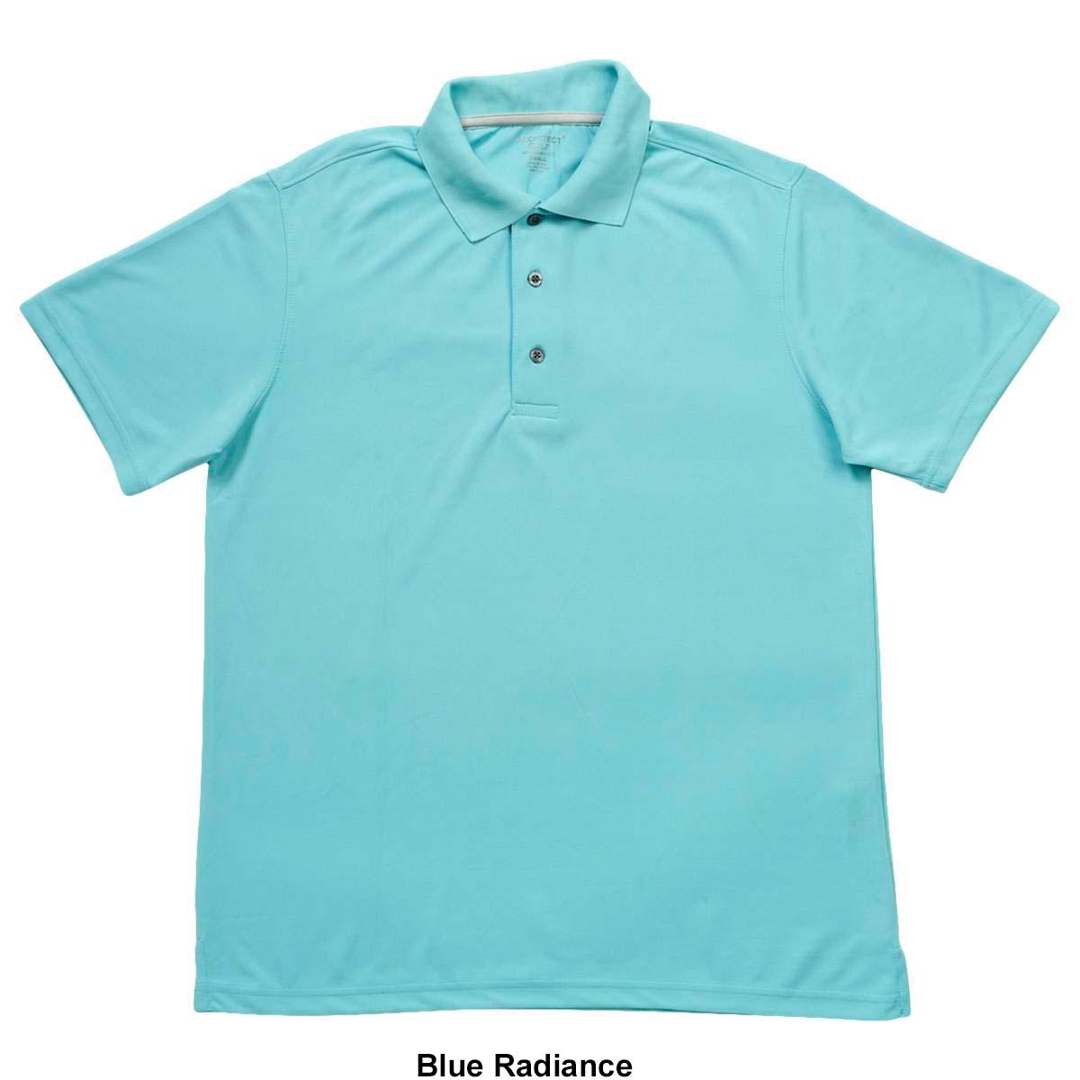 Mens Architect® Solid Mesh Stitch Short Sleeve Golf Polo